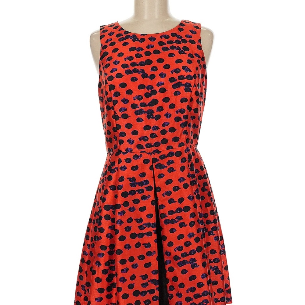 Kensie Orange Red and Black A-Line Mini Dress size M
